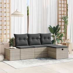 Sonata H Градински Софа Комплект 4 pcs Светлосиво 55 х 62 х 69 см - Canapele și bănci de grădină