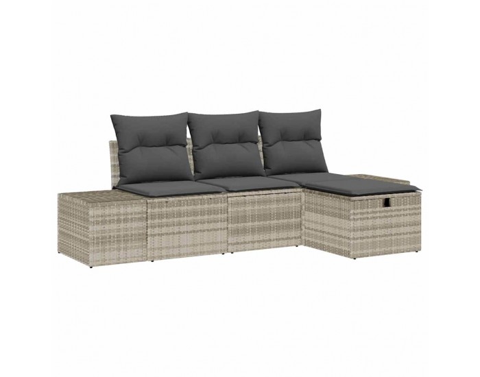 Sonata H Градински Софа Комплект 4 pcs Светлосиво 55 х 62 х 69 см