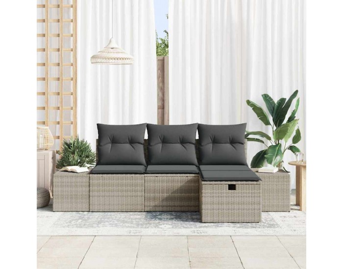 Sonata H Градински Софа Комплект 4 pcs Светлосиво 55 х 62 х 69 см