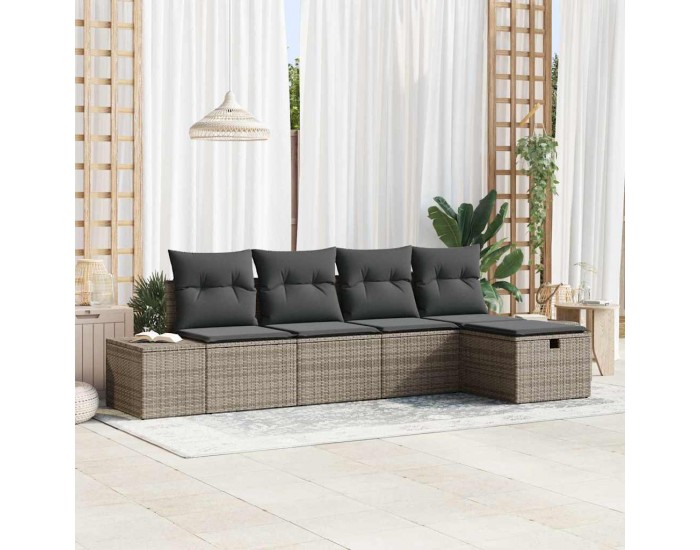 Sonata H Градински Софа Комплект 5 pcs Сив 55 х 62 х 69 см Полиратан