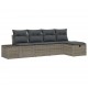 Sonata H Градински Софа Комплект 5 pcs Сив 55 х 62 х 69 см Полиратан