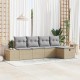 Sonata H Градински Софа Комплект 5 pcs Бежово 55 х 62 х 69 см Полиратан