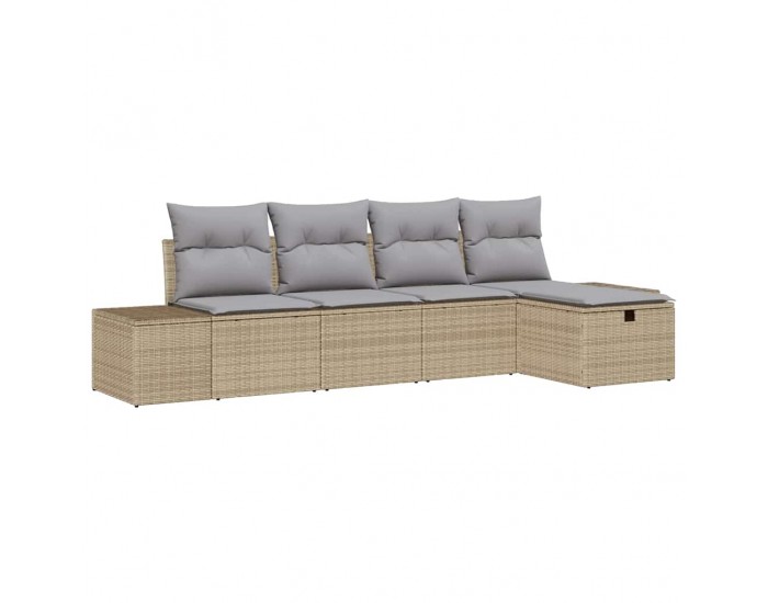 Sonata H Градински Софа Комплект 5 pcs Бежово 55 х 62 х 69 см Полиратан