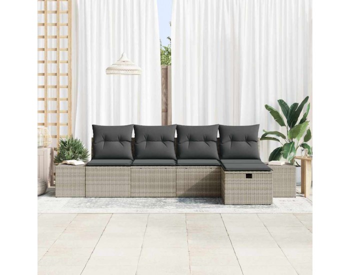 Sonata H Градински Софа Комплект 5 pcs Светлосиво 55 х 62 х 69 см