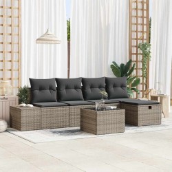 Sonata H Градински Софа Комплект 6 pcs Сив 55 х 62 х 69 см Полиратан - Canapele și bănci de grădină