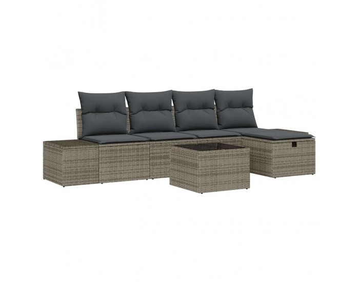 Sonata H Градински Софа Комплект 6 pcs Сив 55 х 62 х 69 см Полиратан