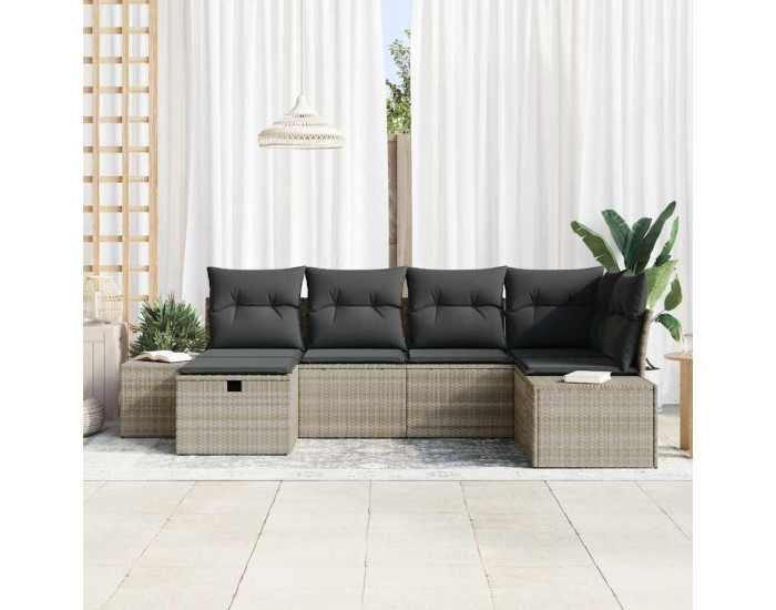 Sonata H Градински Софа Комплект 6 pcs Светлосиво 55 х 62 х 69 см