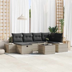 Sonata H Градински Софа Комплект 7 pcs Светлосиво 55 х 62 х 69 см - Canapele și bănci de grădină