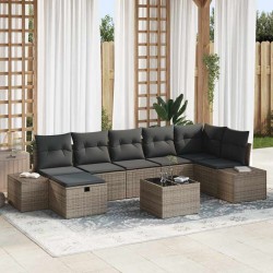 Sonata H Градински Софа Комплект 8 pcs Сив 55 х 62 х 69 см Полиратан - Canapele și bănci de grădină
