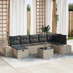 Sonata H Градински Софа Комплект 8 pcs Светлосиво 55 х 62 х 69 см - Canapele și bănci de grădină