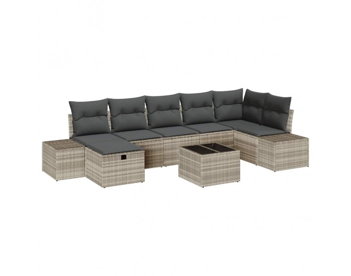 Sonata H Градински Софа Комплект 8 pcs Светлосиво 55 х 62 х 69 см
