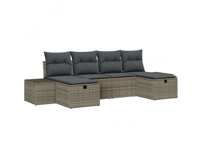 Sonata H Градински Софа Комплект 6 pcs Сив 55 х 62 х 69 см Полиратан