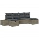 Sonata H Градински Софа Комплект 6 pcs Сив 55 х 62 х 69 см Полиратан