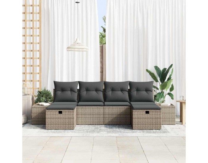 Sonata H Градински Софа Комплект 6 pcs Сив 55 х 62 х 69 см Полиратан