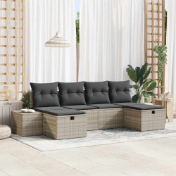 Sonata H Градински Софа Комплект 6 pcs Светлосиво 55 х 62 х 69 см - Canapele și bănci de grădină