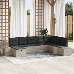 Sonata H Градински Софа Комплект 8 pcs Светлосиво 55 х 62 х 69 см - Canapele și bănci de grădină