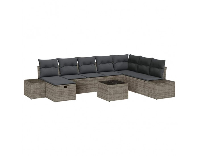 Sonata H Градински Софа Комплект 9 pcs Сив 55 х 62 х 69 см Полиратан