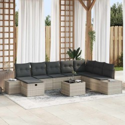 Sonata H Градински Софа Комплект 9 pcs Светлосиво 55 х 62 х 69 см - Canapele și bănci de grădină