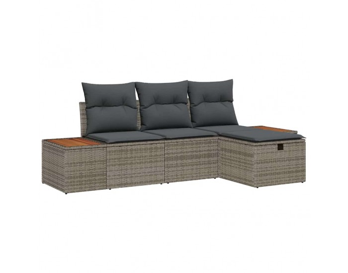 Sonata H Градински Софа Комплект 4 pcs Сив 55 х 62 х 69 см Полиратан