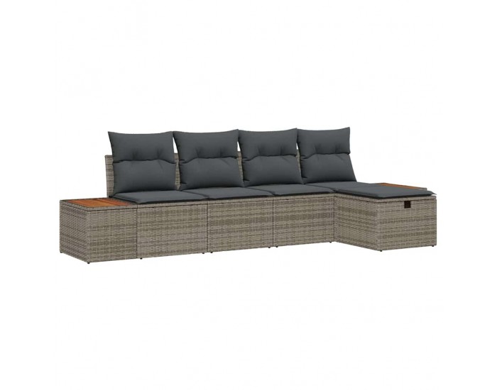 Sonata H Градински Софа Комплект 5 pcs Сив 55 х 62 х 69 см Полиратан