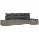 Sonata H Градински Софа Комплект 5 pcs Сив 55 х 62 х 69 см Полиратан