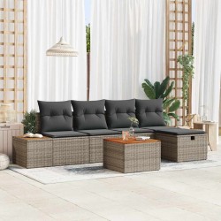 Sonata H Градински Софа Комплект 6 pcs Сив 55 х 62 х 69 см Полиратан - Canapele și bănci de grădină
