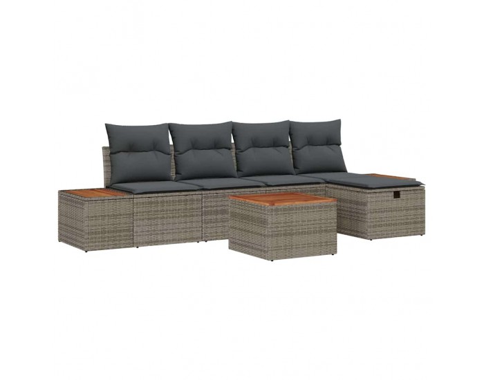 Sonata H Градински Софа Комплект 6 pcs Сив 55 х 62 х 69 см Полиратан