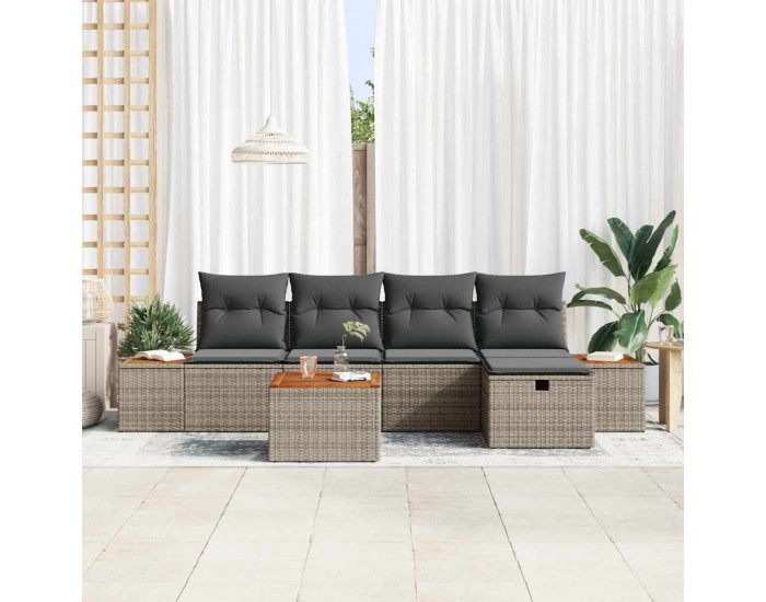 Sonata H Градински Софа Комплект 6 pcs Сив 55 х 62 х 69 см Полиратан