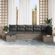 Sonata Set de canapele pentru grădină cu pernă 7 pcs Gri Rattan poli