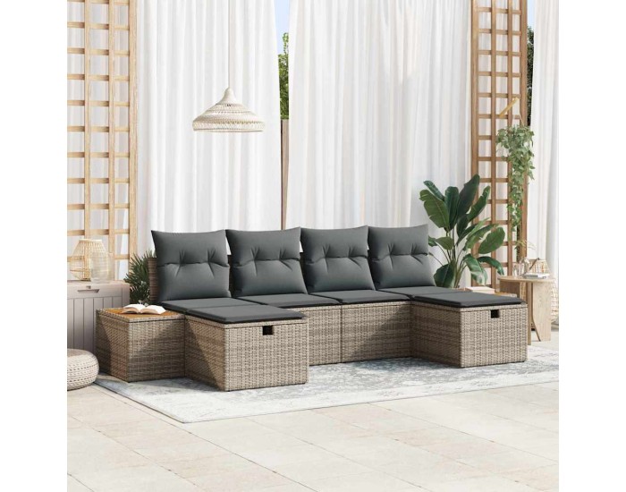 Sonata H Градински Софа Комплект 6 pcs Сив 55 х 62 х 69 см Полиратан