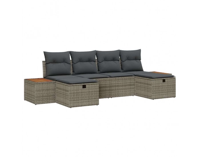 Sonata H Градински Софа Комплект 6 pcs Сив 55 х 62 х 69 см Полиратан