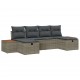 Sonata H Градински Софа Комплект 6 pcs Сив 55 х 62 х 69 см Полиратан