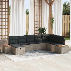Sonata H Градински Софа Комплект 8 pcs Сив 55 х 62 х 69 см Полиратан - Canapele și bănci de grădină