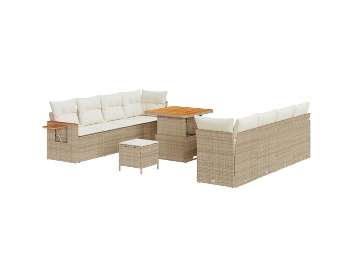 Sonata H Градински Софа Комплект 11 pcs бежово и кремаво 80 x 80 x 71 cm