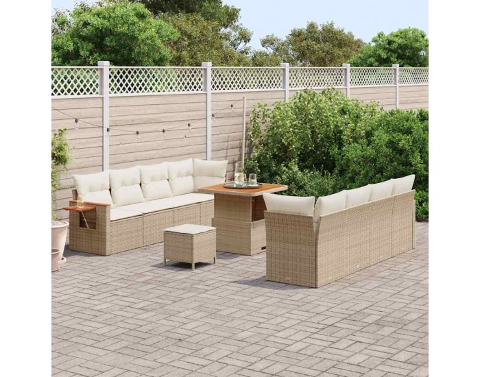 Sonata H Градински Софа Комплект 11 pcs бежово и кремаво 80 x 80 x 71 cm