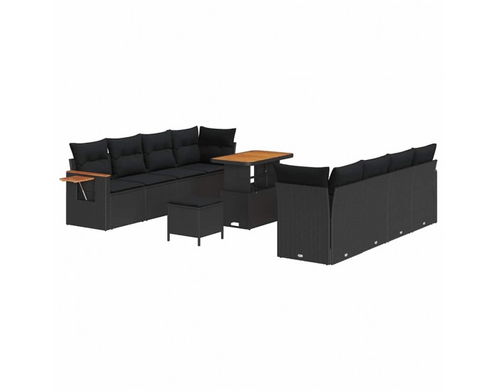 Sonata H Градински Софа Комплект 11 pcs Черно 90 x 55 x 71 cm