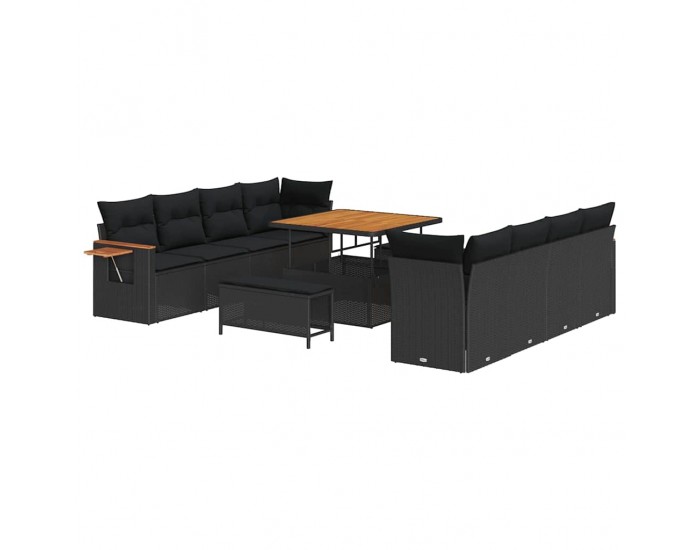 Sonata H Градински Софа Комплект 11 pcs Черно 100 x 100 x 71 cm