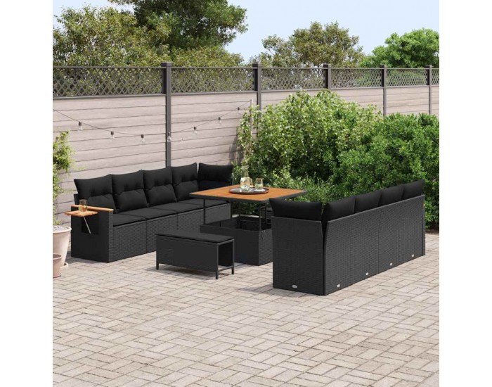 Sonata H Градински Софа Комплект 11 pcs Черно 100 x 100 x 71 cm