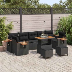Sonata H Градински Софа Комплект 10 pcs Черно 90 x 55 x 71 cm - Canapele și bănci de grădină