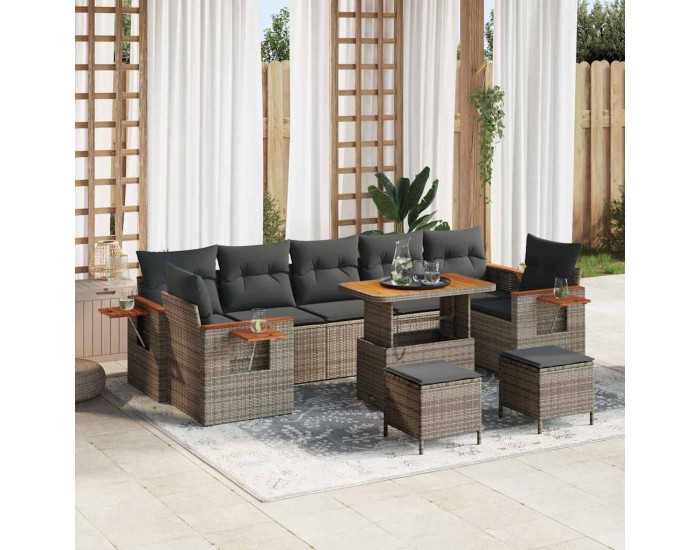 Sonata H Градински Софа Комплект 10 pcs Сив 90 x 55 x 71 cm