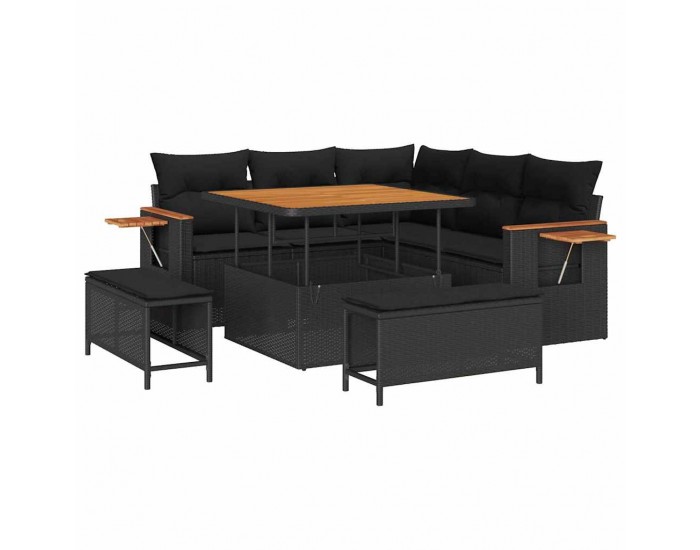 Sonata H Градински Софа Комплект 8 pcs Черно 100 x 100 x 71 cm