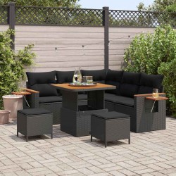 Sonata H Градински Софа Комплект 8 pcs Черно 80 x 80 x 71 cm - Canapele și bănci de grădină