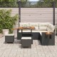 Sonata H Градински Софа Комплект 8 pcs Черно и кремаво 80 x 80 x 71 cm