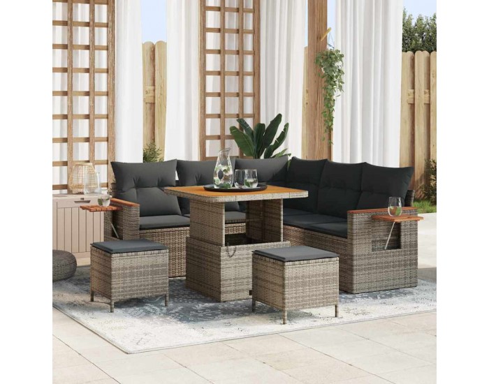 Sonata H Градински Софа Комплект с възглавница 8 pcs Сив 80 x 80 x 71 cm
