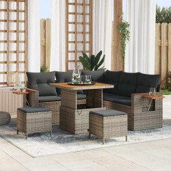 Sonata H Градински Софа Комплект с възглавница 8 pcs Сив 80 x 80 x 71 cm - Canapele și bănci de grădină