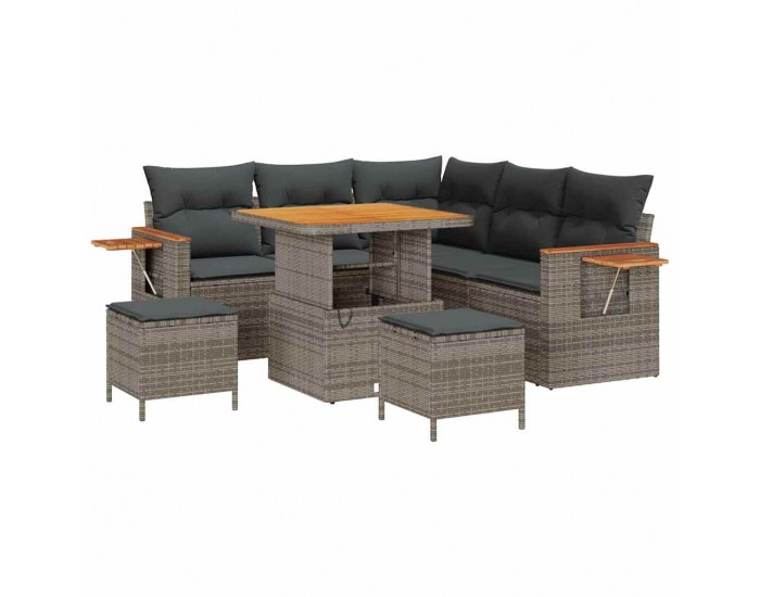 Sonata H Градински Софа Комплект с възглавница 8 pcs Сив 80 x 80 x 71 cm