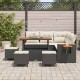 Sonata H Градински Софа Комплект 9 pcs Черно и кремаво 110 x 55 x 71 см
