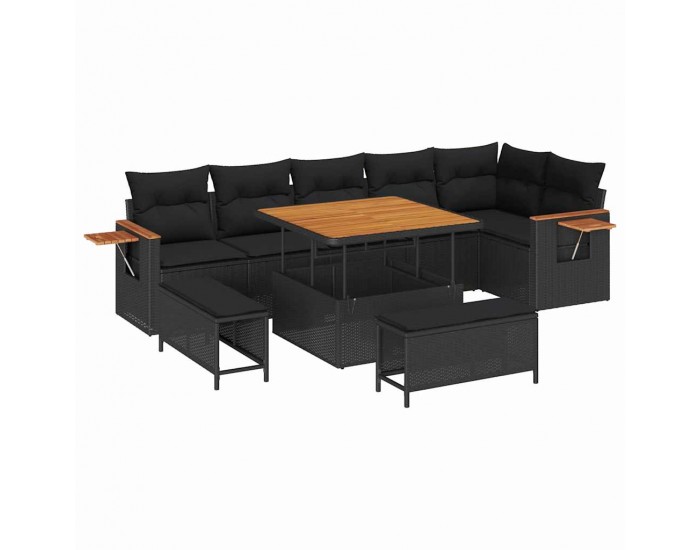 Sonata H Градински Софа Комплект 9 pcs Черно 100 x 100 x 71 cm