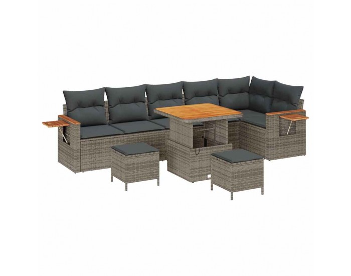 Sonata H Градински Софа Комплект с възглавница 9 pcs Сив 80 x 80 x 71 cm