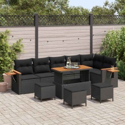 Sonata H Градински Софа Комплект 10 pcs Черно 110 x 55 x 71 см - Canapele și bănci de grădină